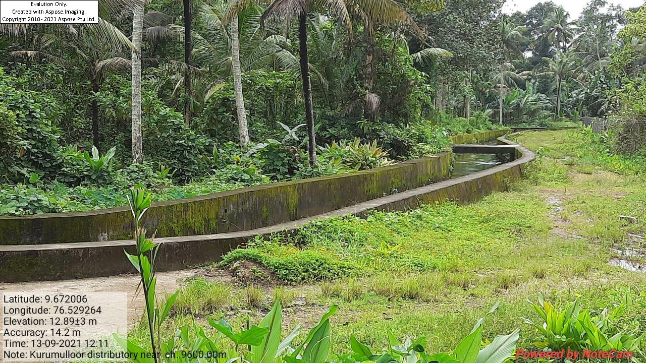 MVIP-Kurumulloor major distributory  from ch.8700m to 10748m.- Improvements to thodu from ch.9430m to 10363m for forming the tail end of LBMC, including CD works